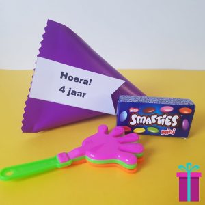 Kaftpapier wikkel met label